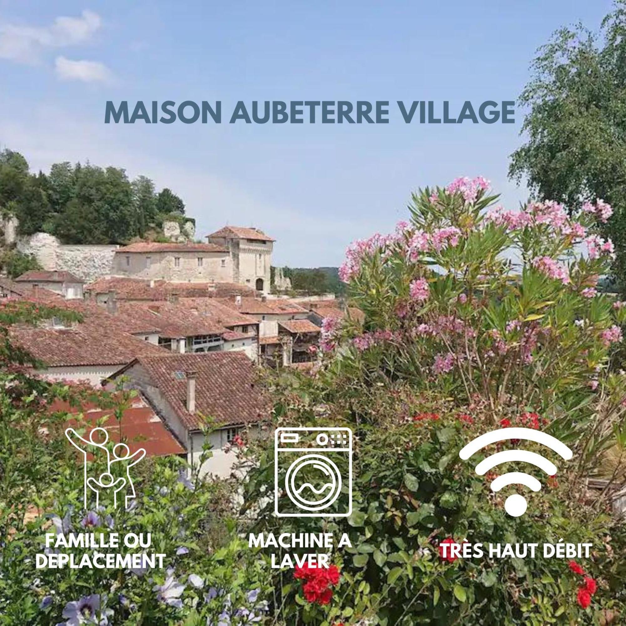 Maison 2 Chambres- Grand Jardin-Wifi - Au Coeur Du Village Aubeterre -Visites- Conciergerie J&N Exterior foto